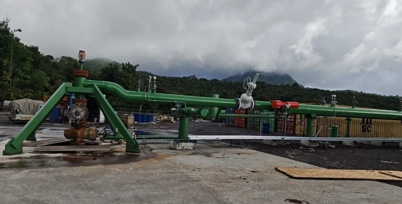 Geothermal pipelines at a power plant abroad