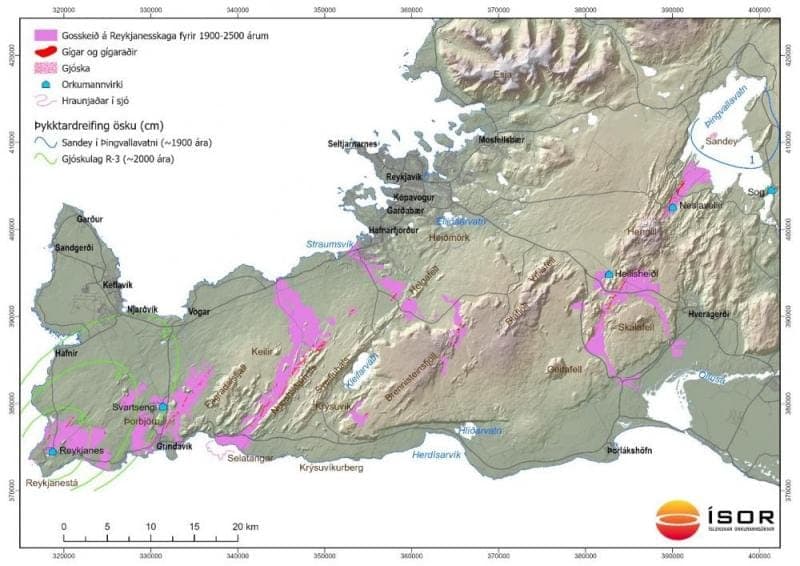 Eruption period on the Reykjanes peninsula 1900-2500 years ago – an overview