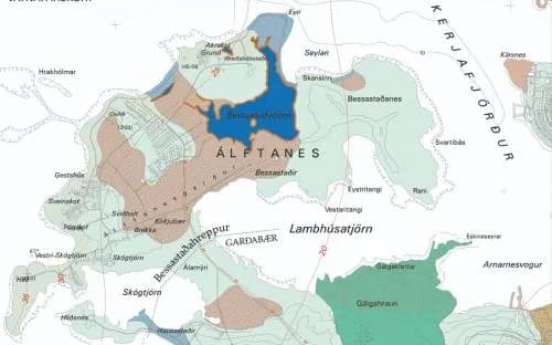 Example of an ÍSOR hydrological map.